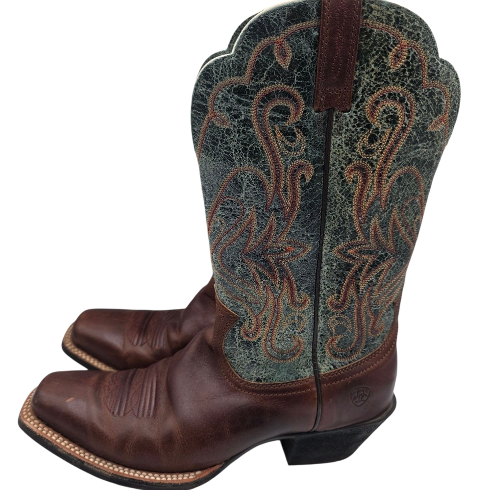 Ariat Womens Legend Piney Woods Western Cowgirl Boots Turquoise 8.5 B Concert - Picture 3 of 10